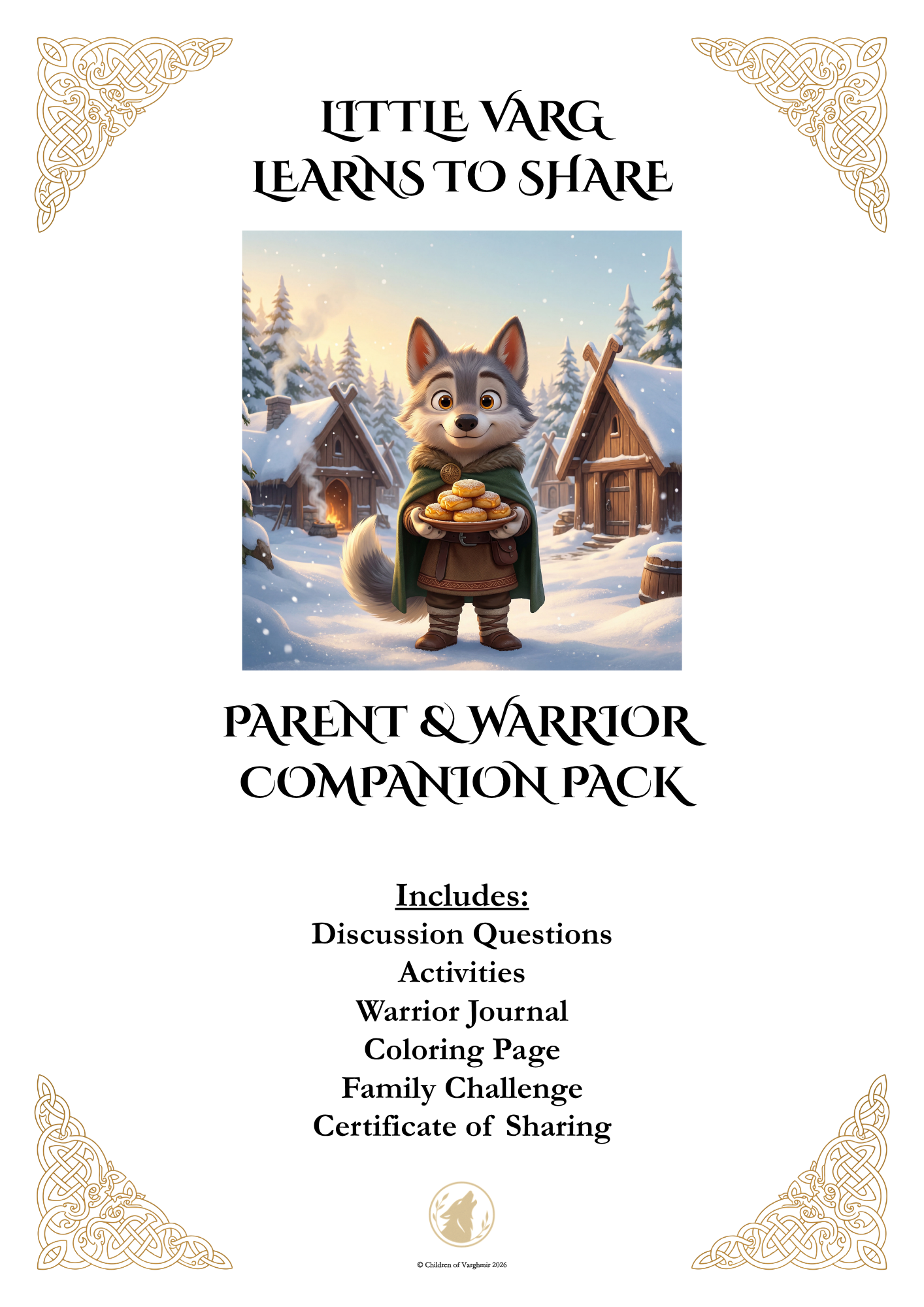 Little Varg Learns to Share | Viking Children’s Storybook & Warrior Companion Pack