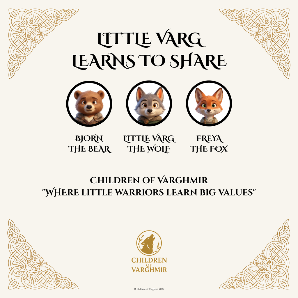Little Varg Learns to Share | Viking Children’s Storybook & Warrior Companion Pack