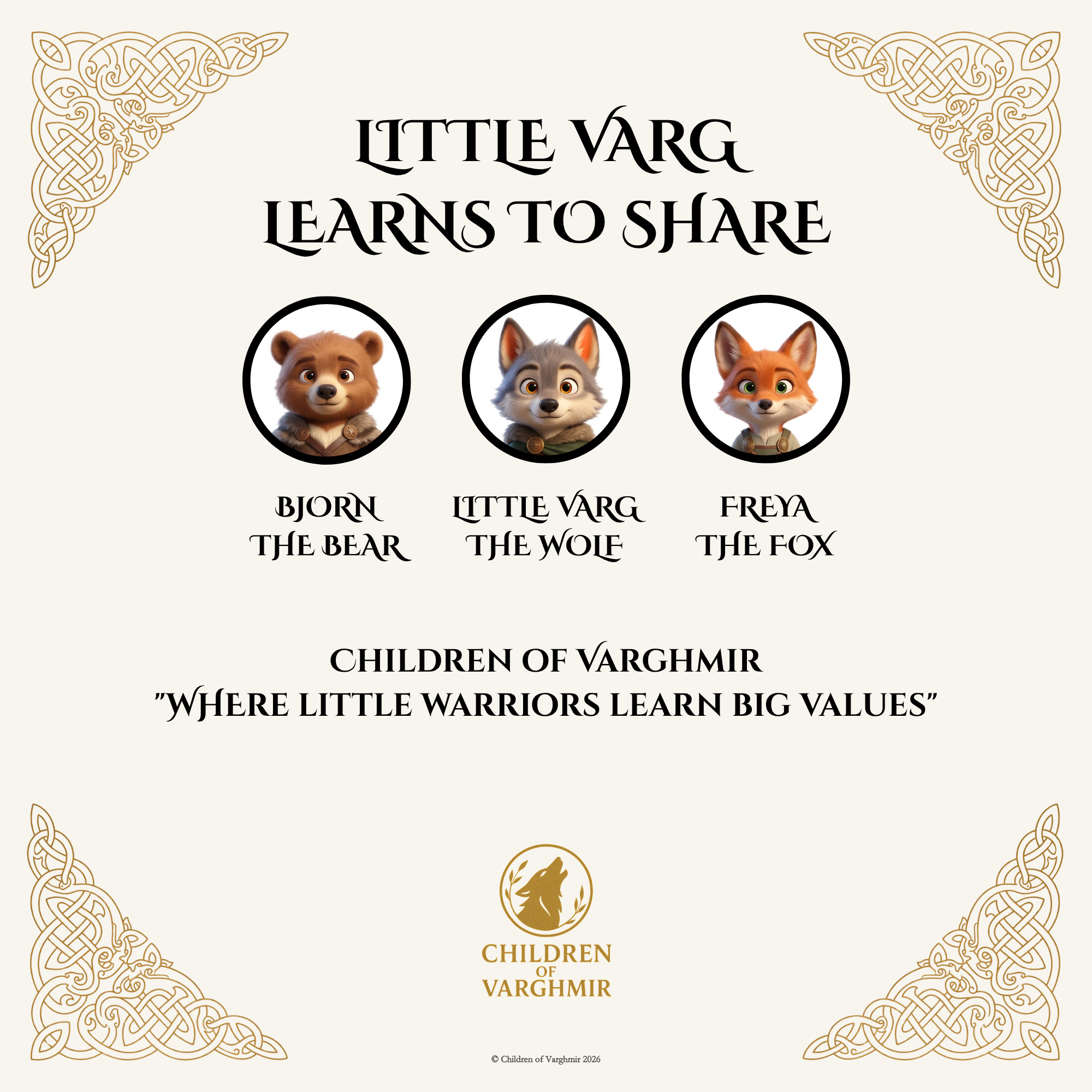Little Varg Learns to Share | Viking Children’s Storybook & Warrior Companion Pack