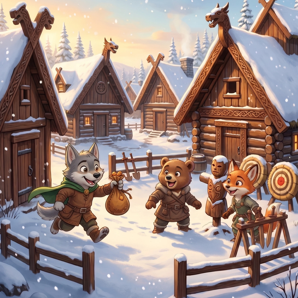 Little Varg Learns to Share | Viking Children’s Storybook & Warrior Companion Pack